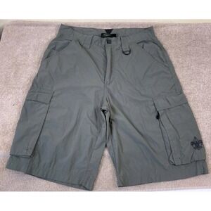 Boy Scouts Cargo Shorts Green Nylon Centennial Uniform Adult Sz Small 31x10